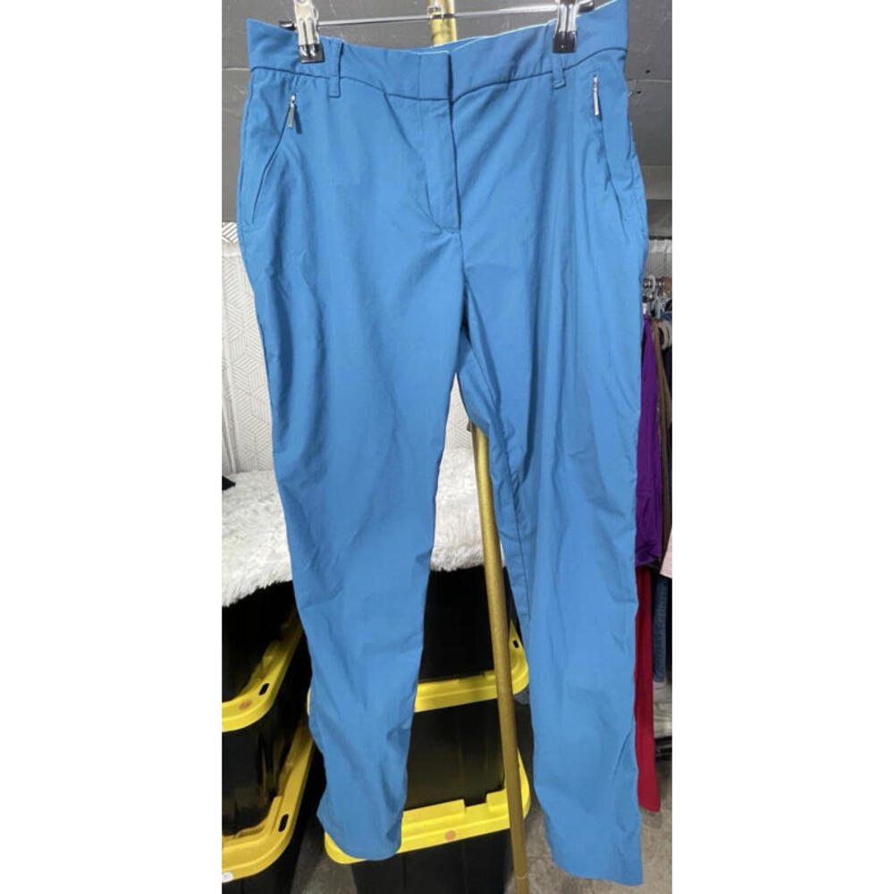 Anatomie Pants Womens Travel Zip Pockets Stretch Comfort Blue Size M